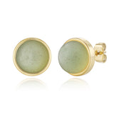 Coco afrikanischer Türkis Stecker Edelstahl goldfarbig