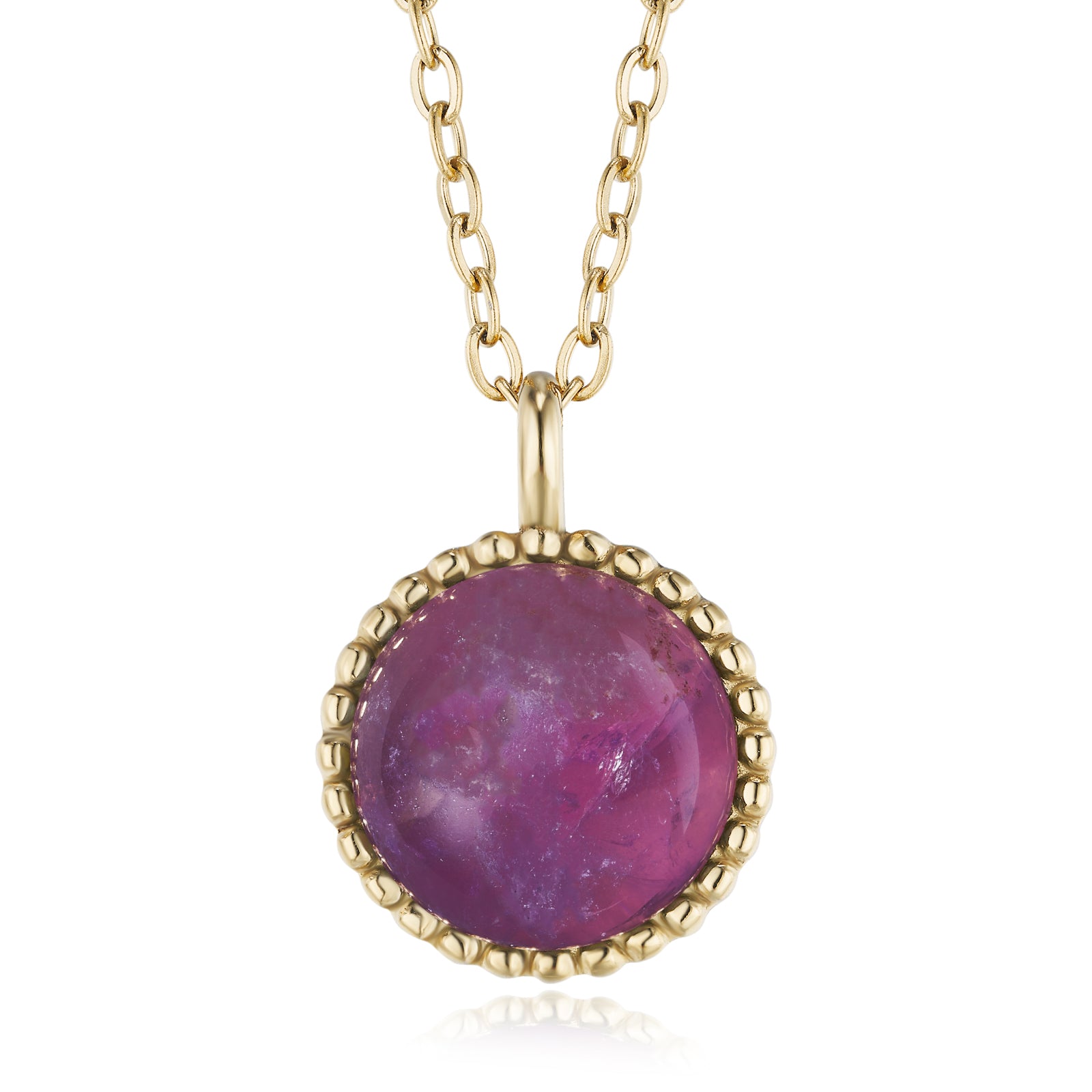 Polly Amethyst Halskette Edelstahl vergoldet