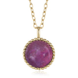 Polly Amethyst Halskette Edelstahl vergoldet