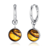 Polly Tigerauge Kreolen Edelstahl silberfarbig