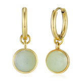 Coco afrikansicher Türkis Kreolen Edelstahl vergoldet