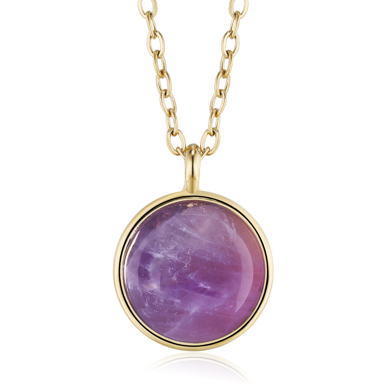 Coco Amethyst Halskette Edelstahl vergoldet