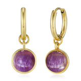 Coco Amethyst Kreolen Edelstahl vergoldet