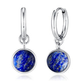 Coco Lapislazuli Kreolen Edelstahl silberfarbig