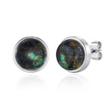 Coco grüner Aventurin Stecker Edelstahl silberfarbig