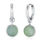 Coco afrikanischer Türkis Kreolen Edelstahl silberfarbig