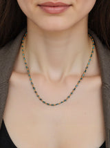 Triskart afrikanischer Türkis Halskette vergoldet