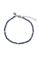 Hieno Lapislazuli Armband silberfarbig
