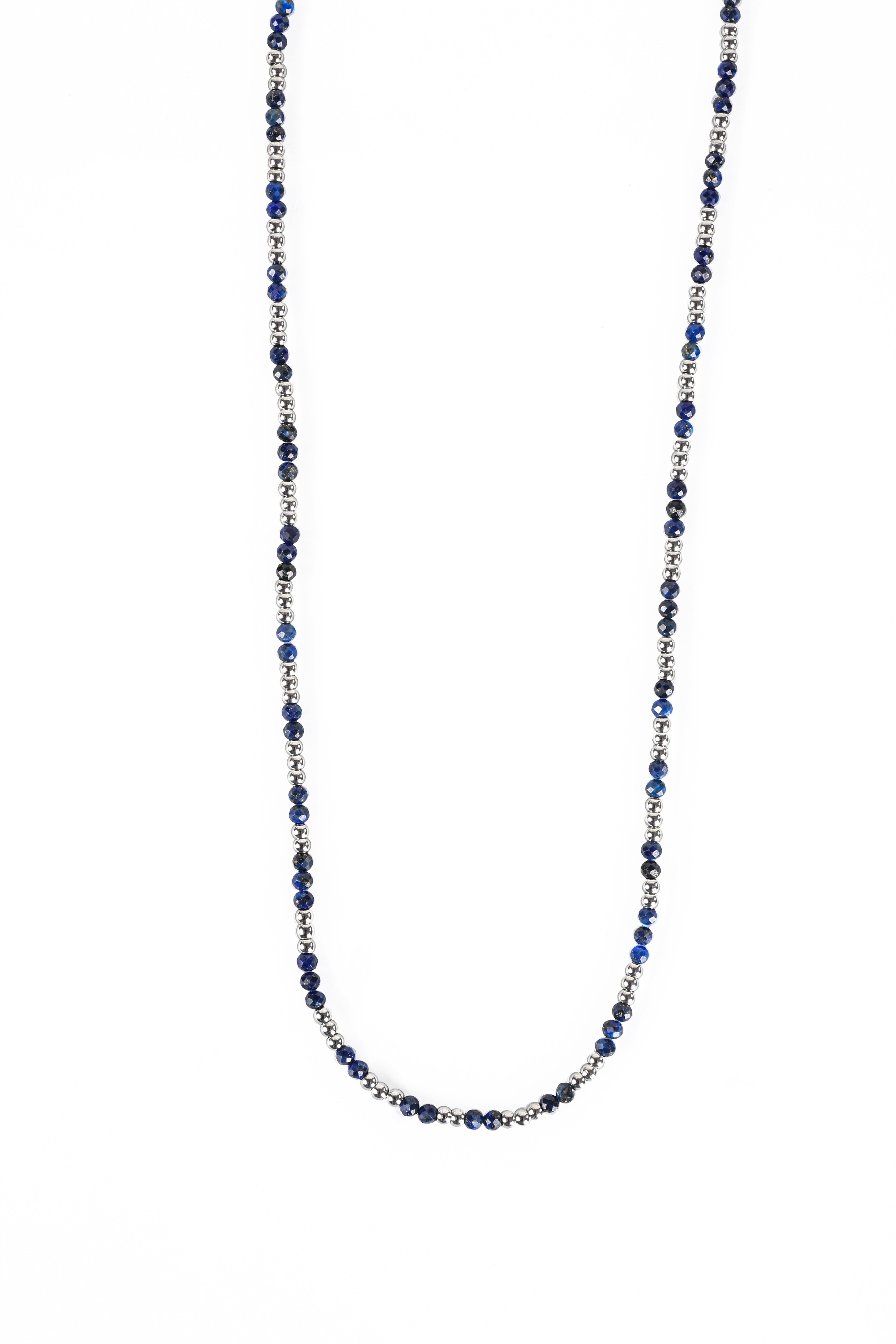 Triskart Lapislazuli Halskette silberfarbig