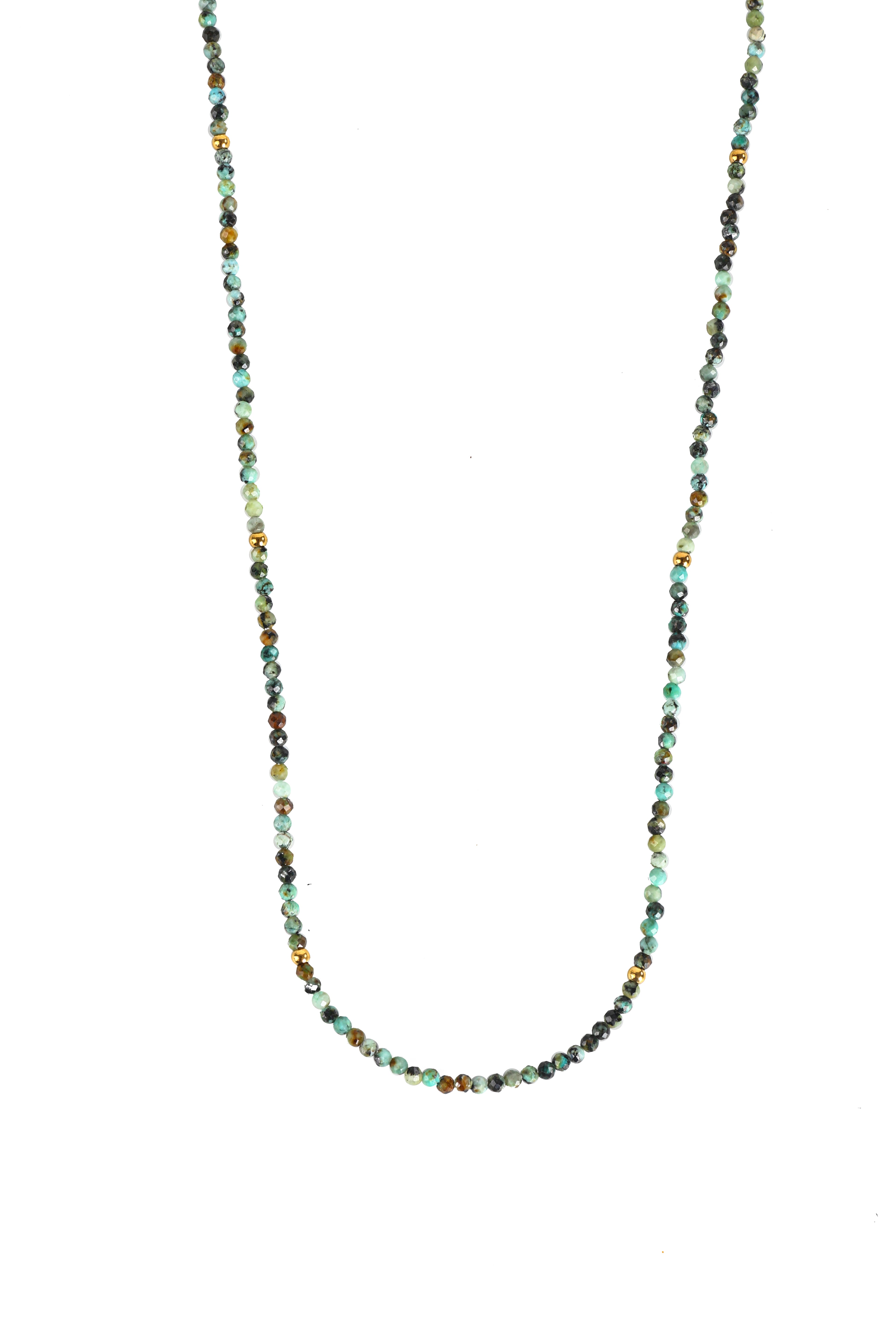 Hieno afrikanischer Türkis Halskette vergoldet