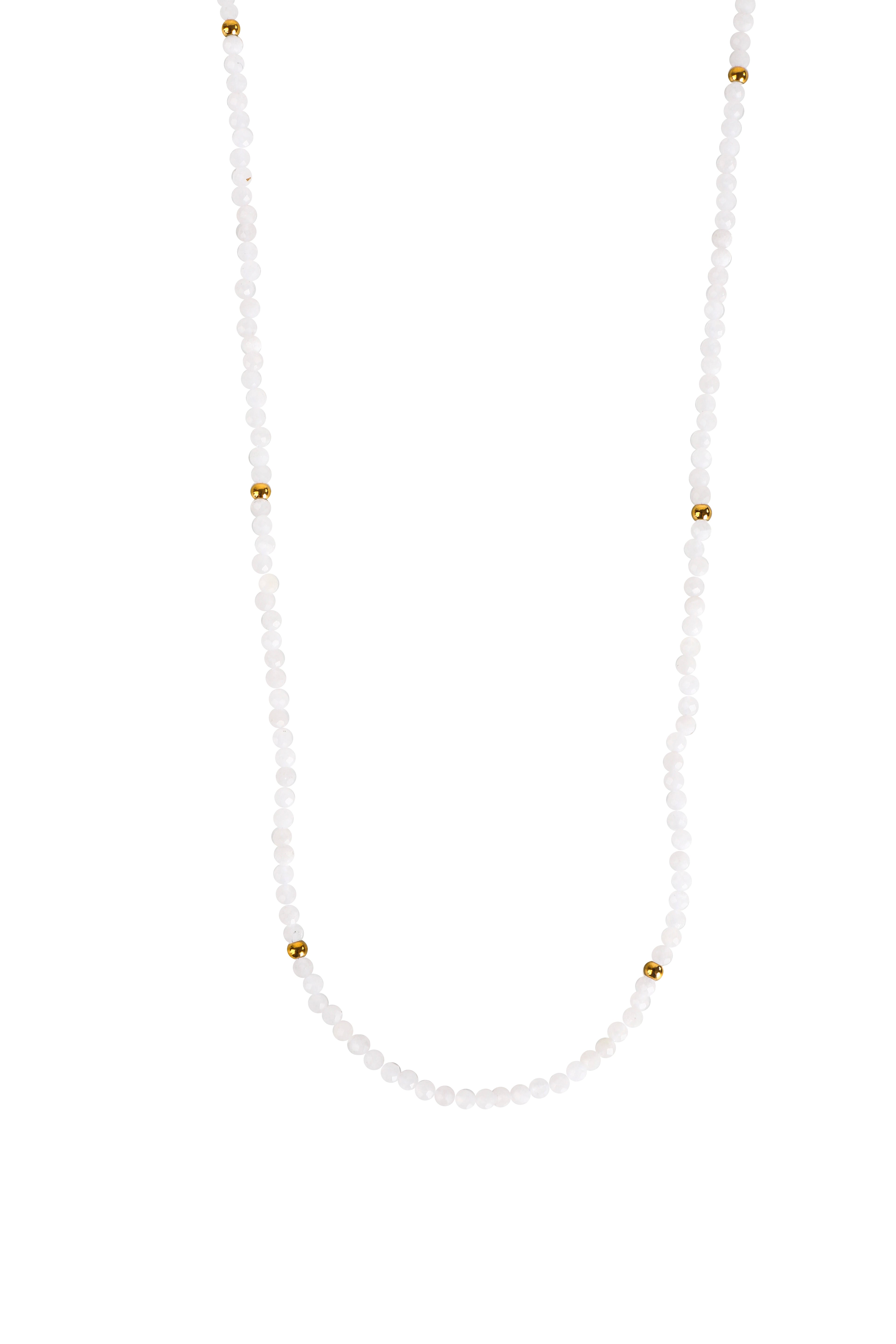 Hieno Mondstein Halskette vergoldet