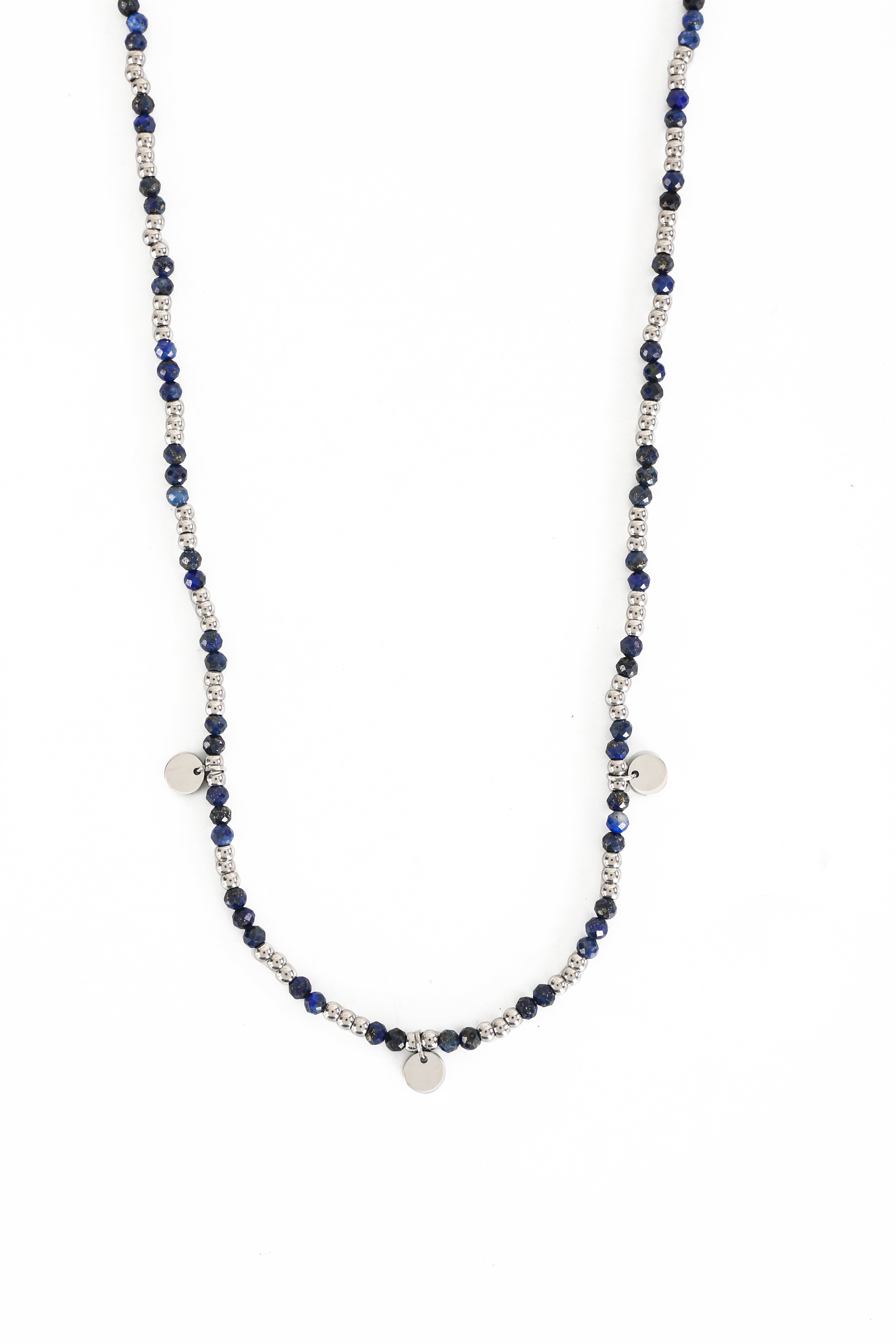 Noin Lapislazuli Halskette silberfarbig