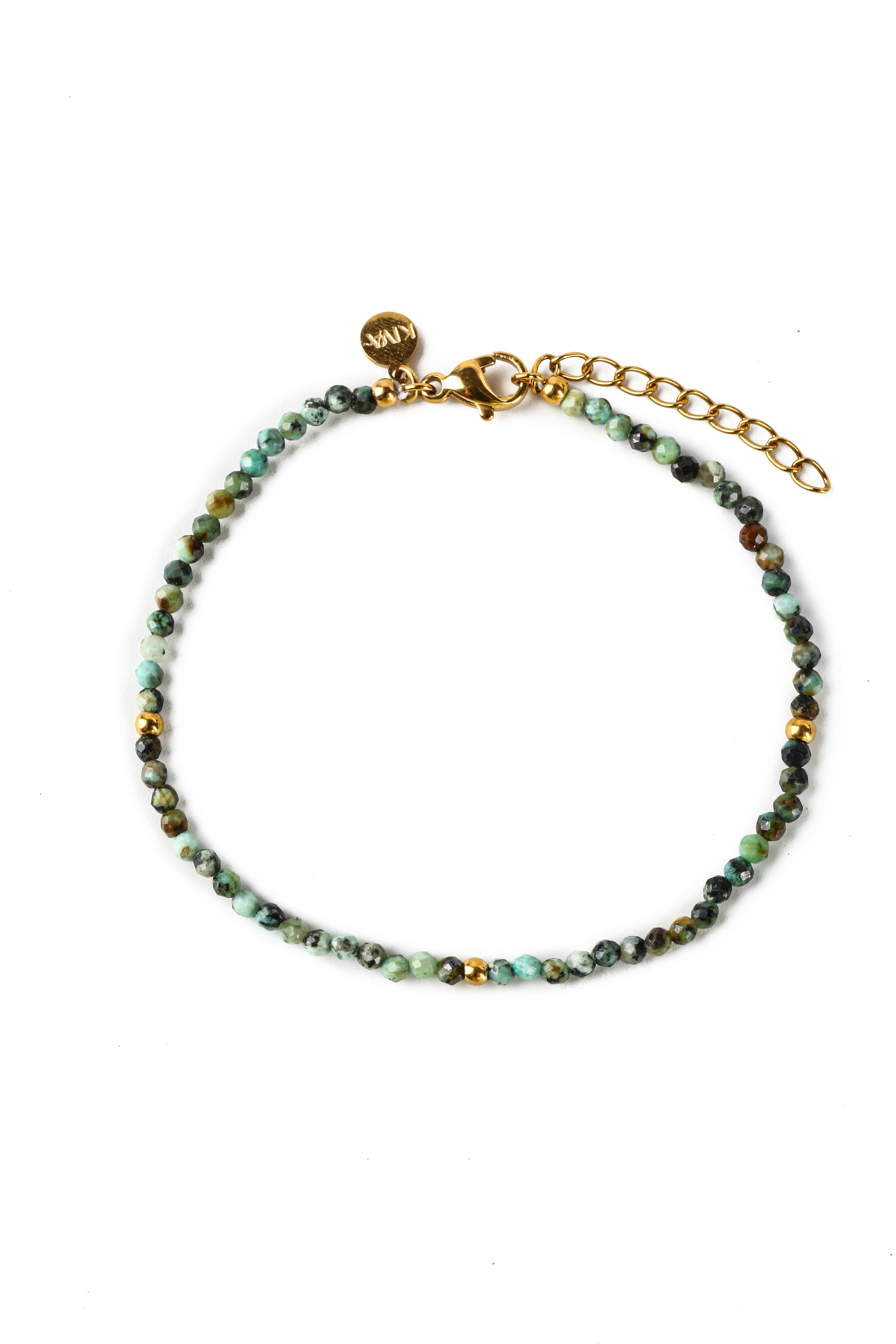 Hieno afrikanischer Türkis Armband vergoldet