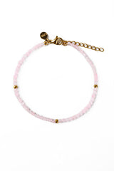 Hieno Rosenquarz Armband vergoldet