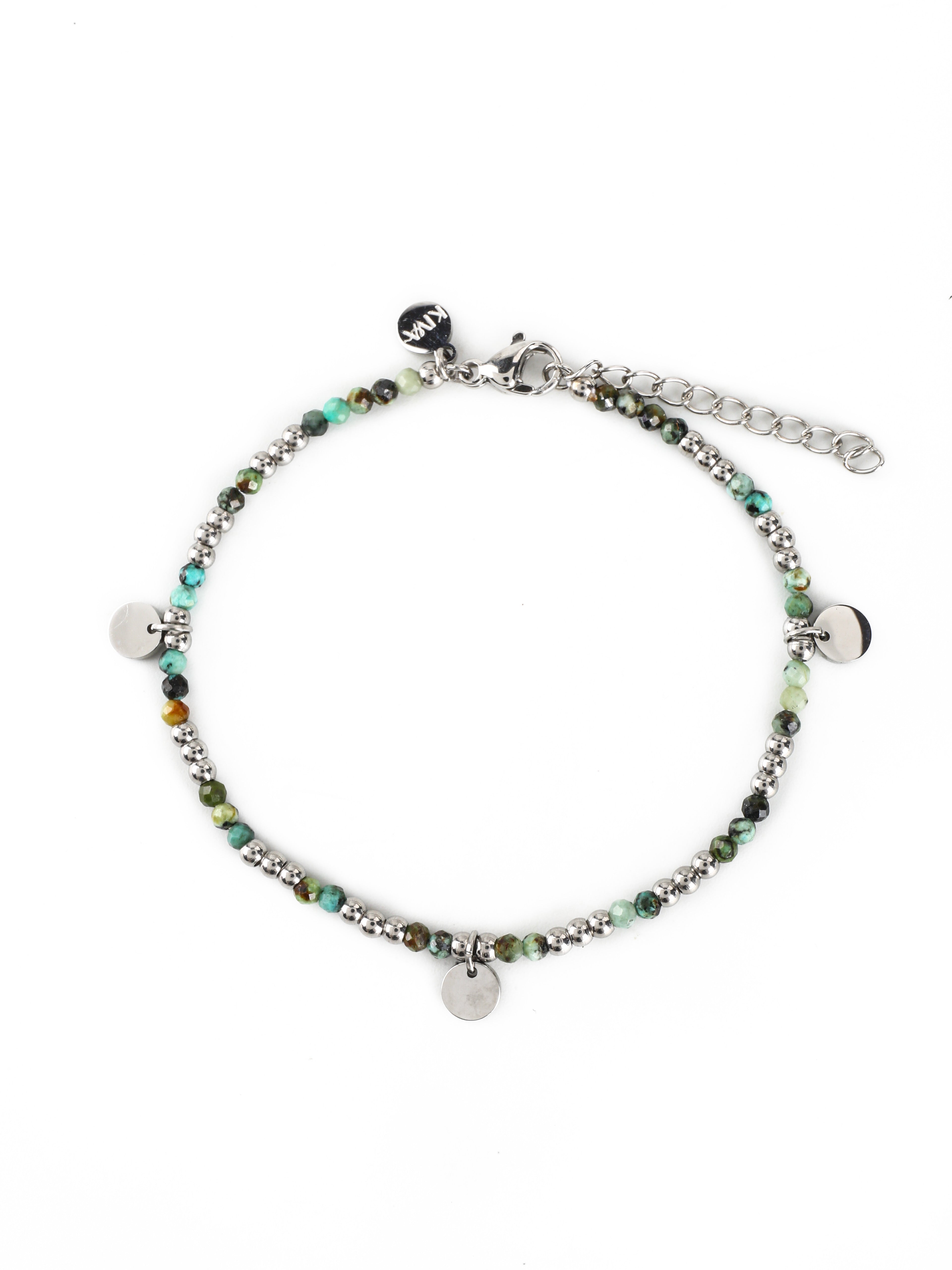 Noin afrikanischer Türkis Armband silberfarbig