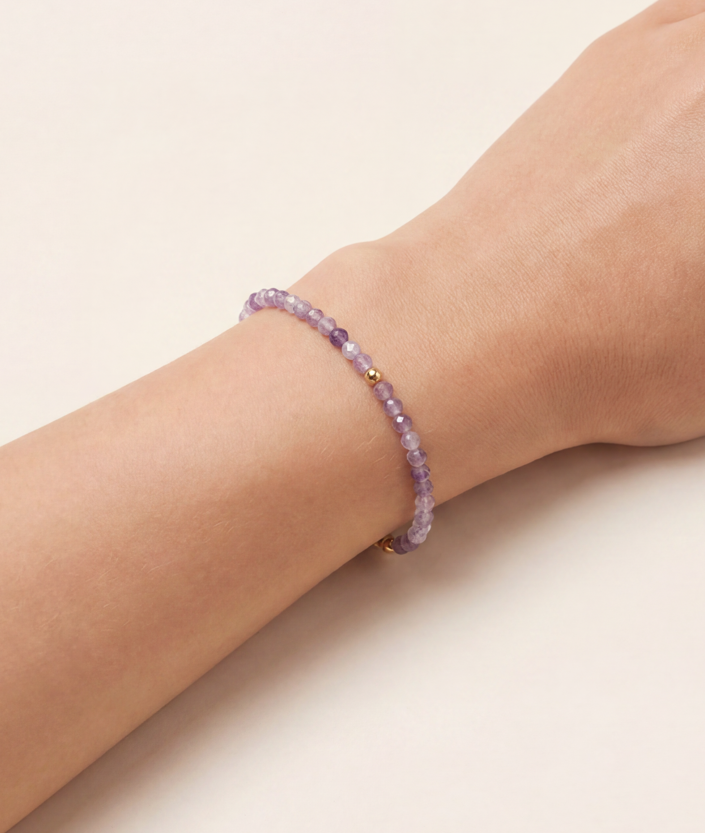 Alizea Amethyst Armband Edelstahl vergoldet