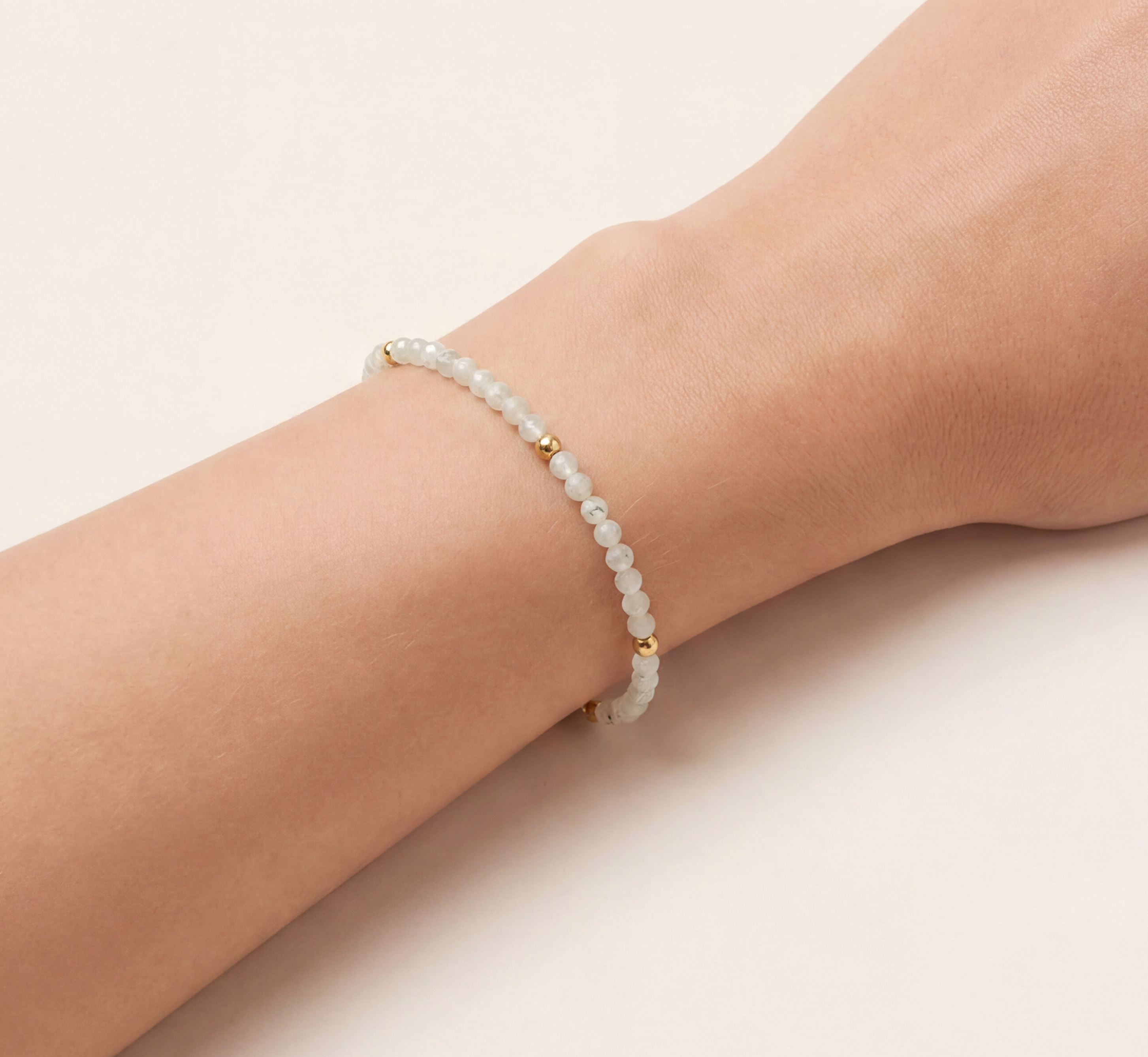 Alizea grüner Aventurin Armband Edelstahl vergoldet