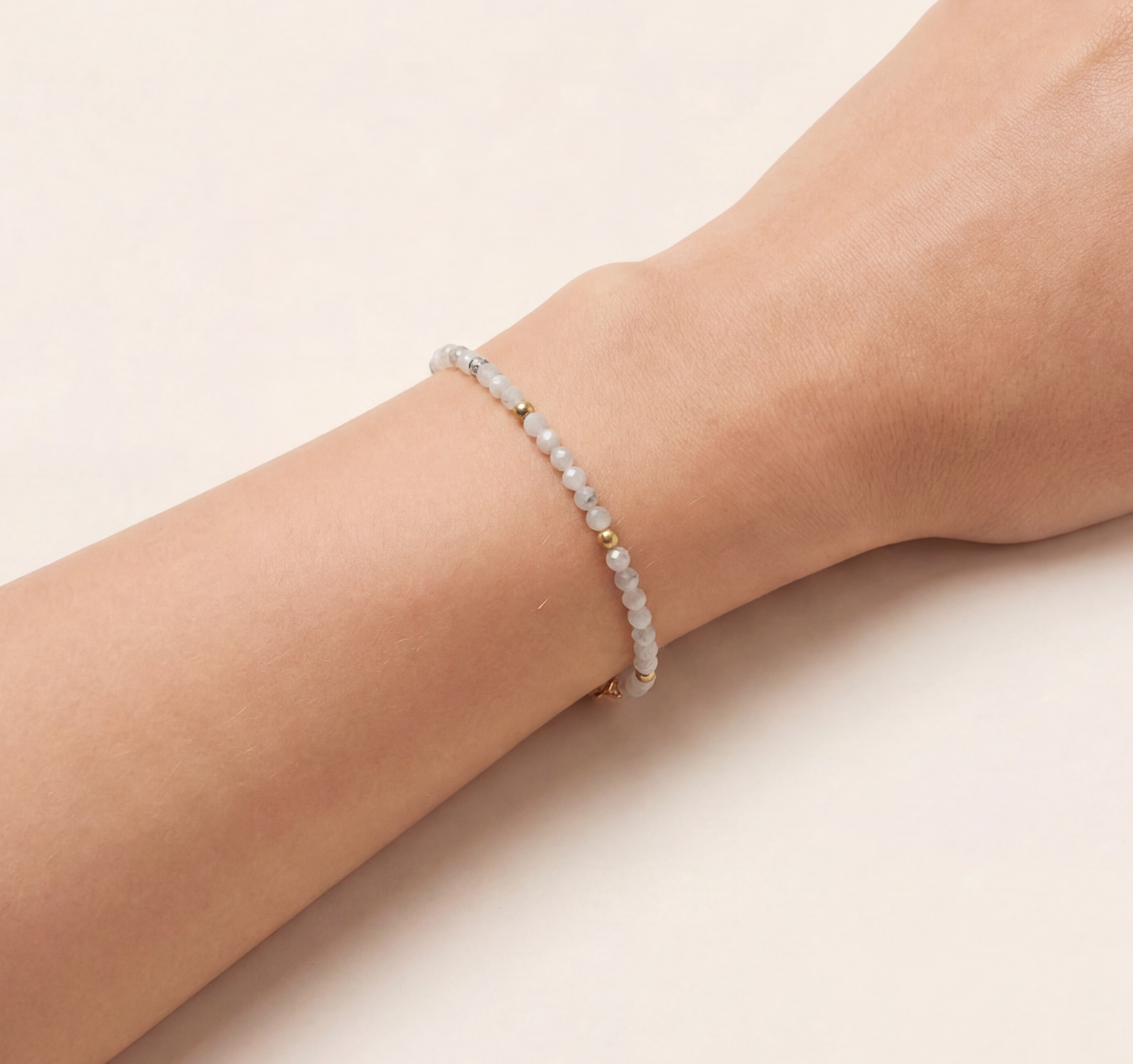 Alizea Labradorit Armband Edelstahl vergoldet