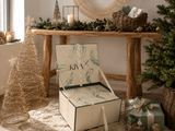 Floral Gold Adventskalender mit echten Steinen und Accessoires  Rosé- & Violette Edelstahl