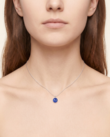 Halskette Coco Lapislazuli Edelstahl silberfarbig