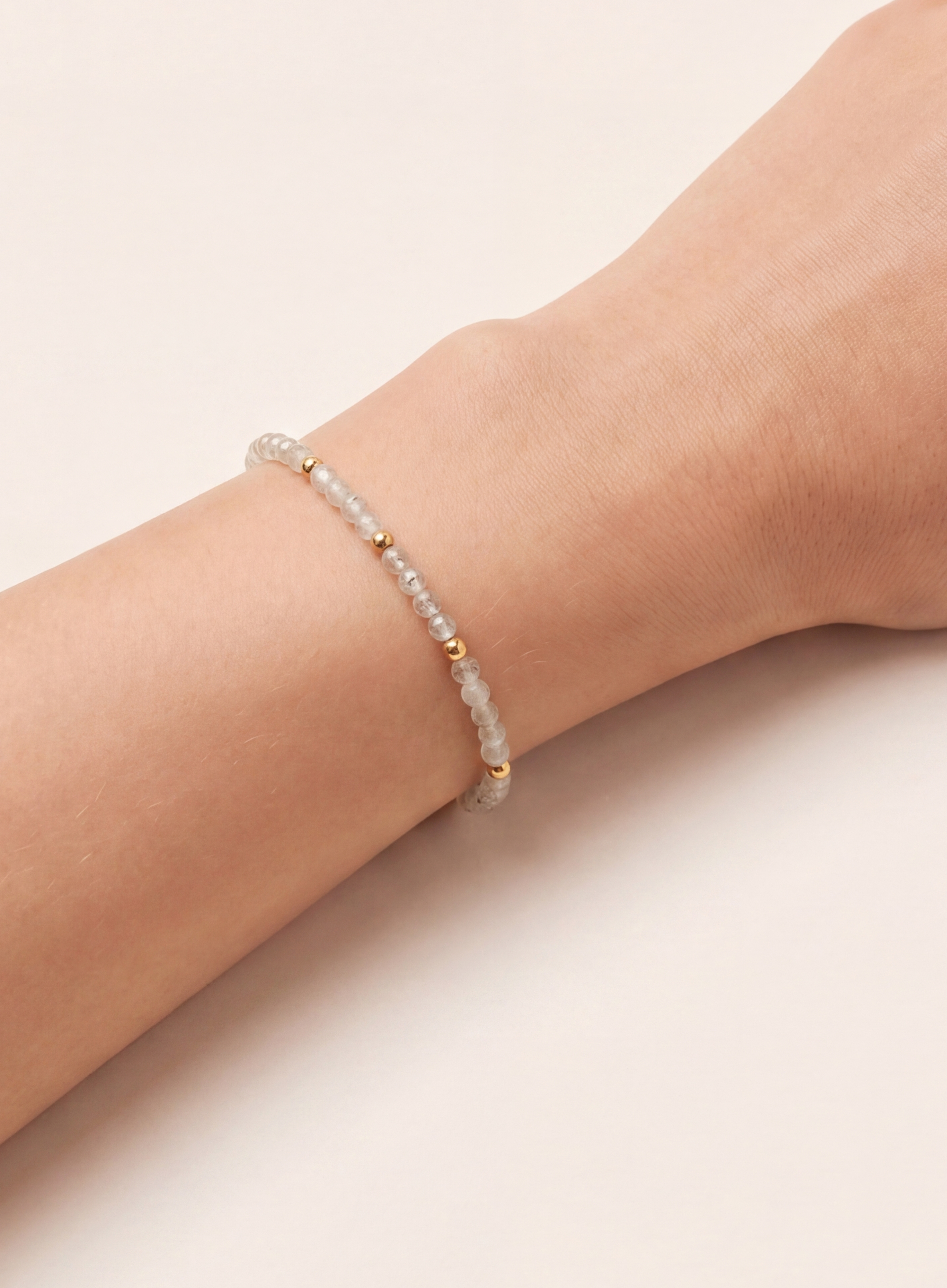 Coralin grüner Aventurin Armband Edelstahl vergoldet