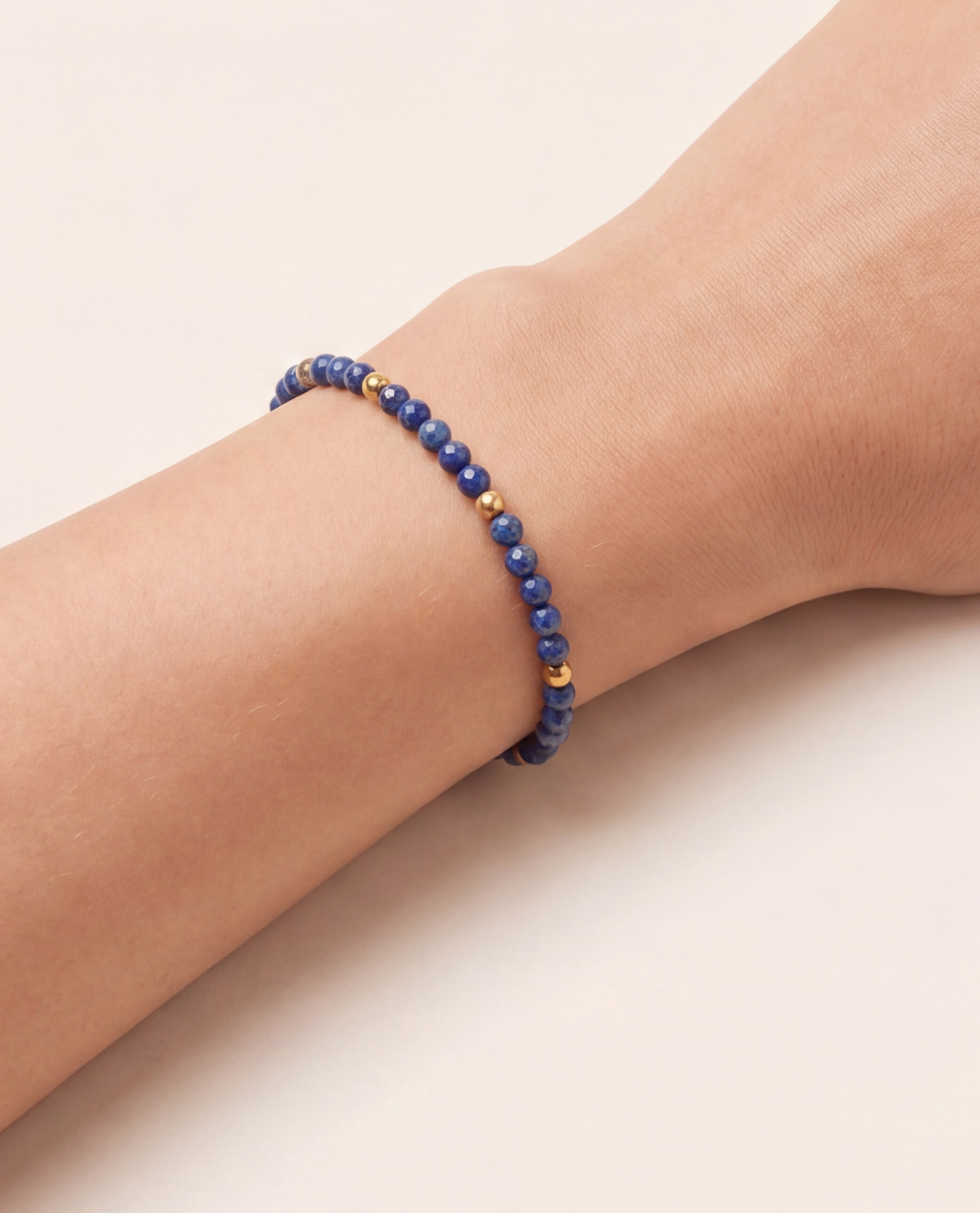 Coralin Lapislazuli Armband Edelstahl vergoldet