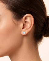 Coco Mondstein Stecker Edelstahl goldfarbig