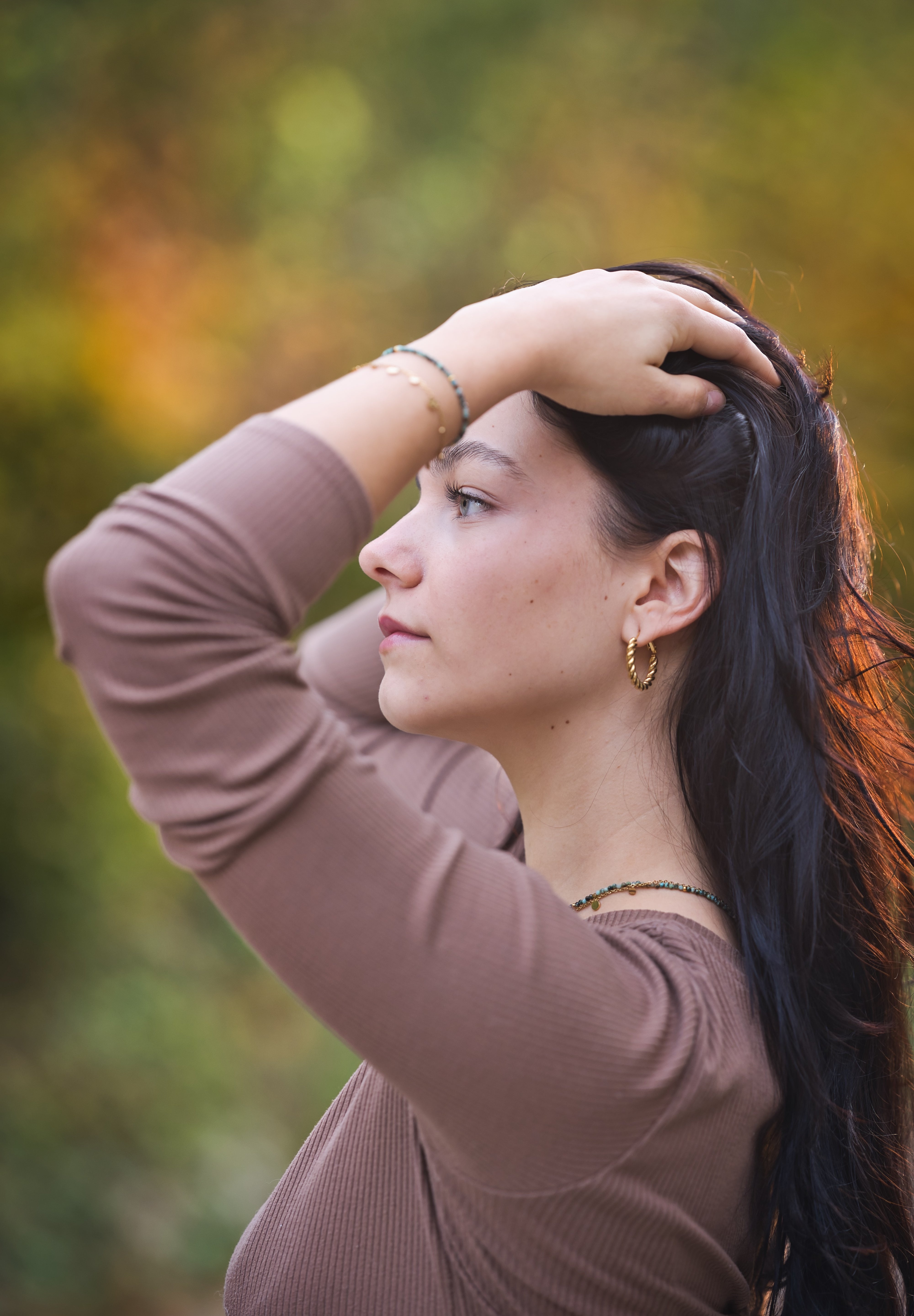 Hieno afrikanischer Türkis Armband vergoldet