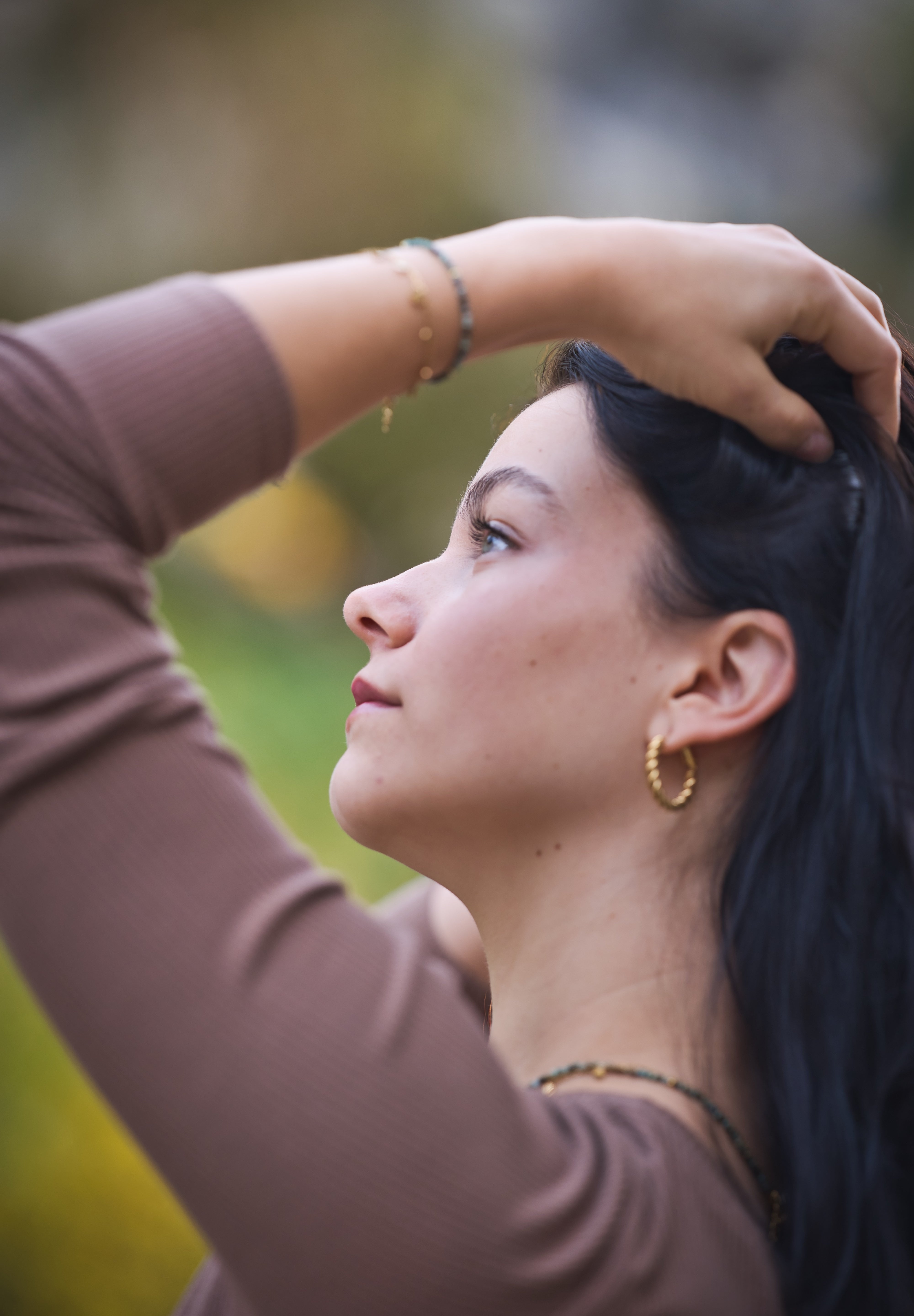 Hieno afrikanischer Türkis Armband vergoldet