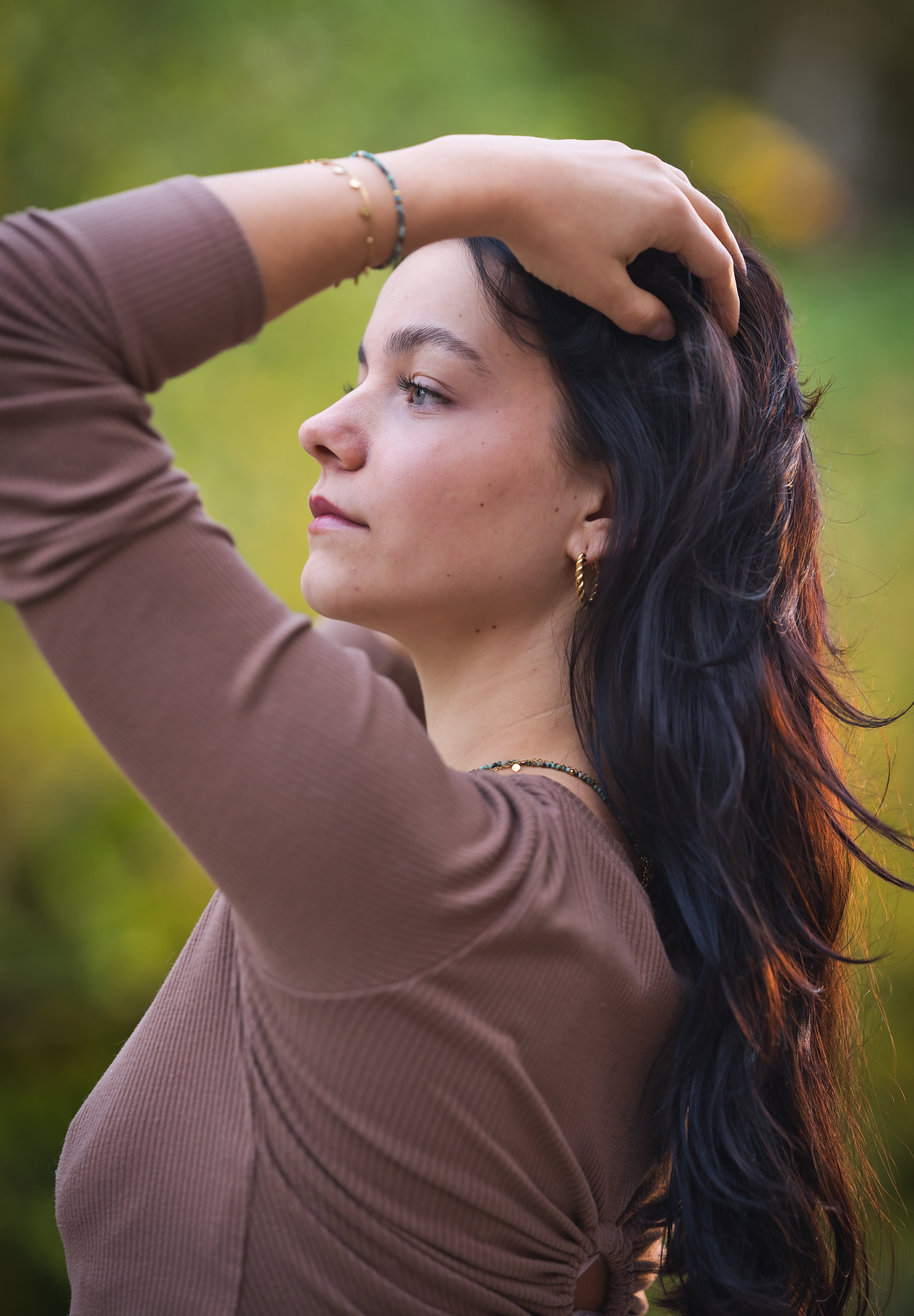 Hieno afrikanischer Türkis Armband vergoldet