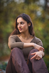 Triskart Labradorit  Halskette silberfarbig