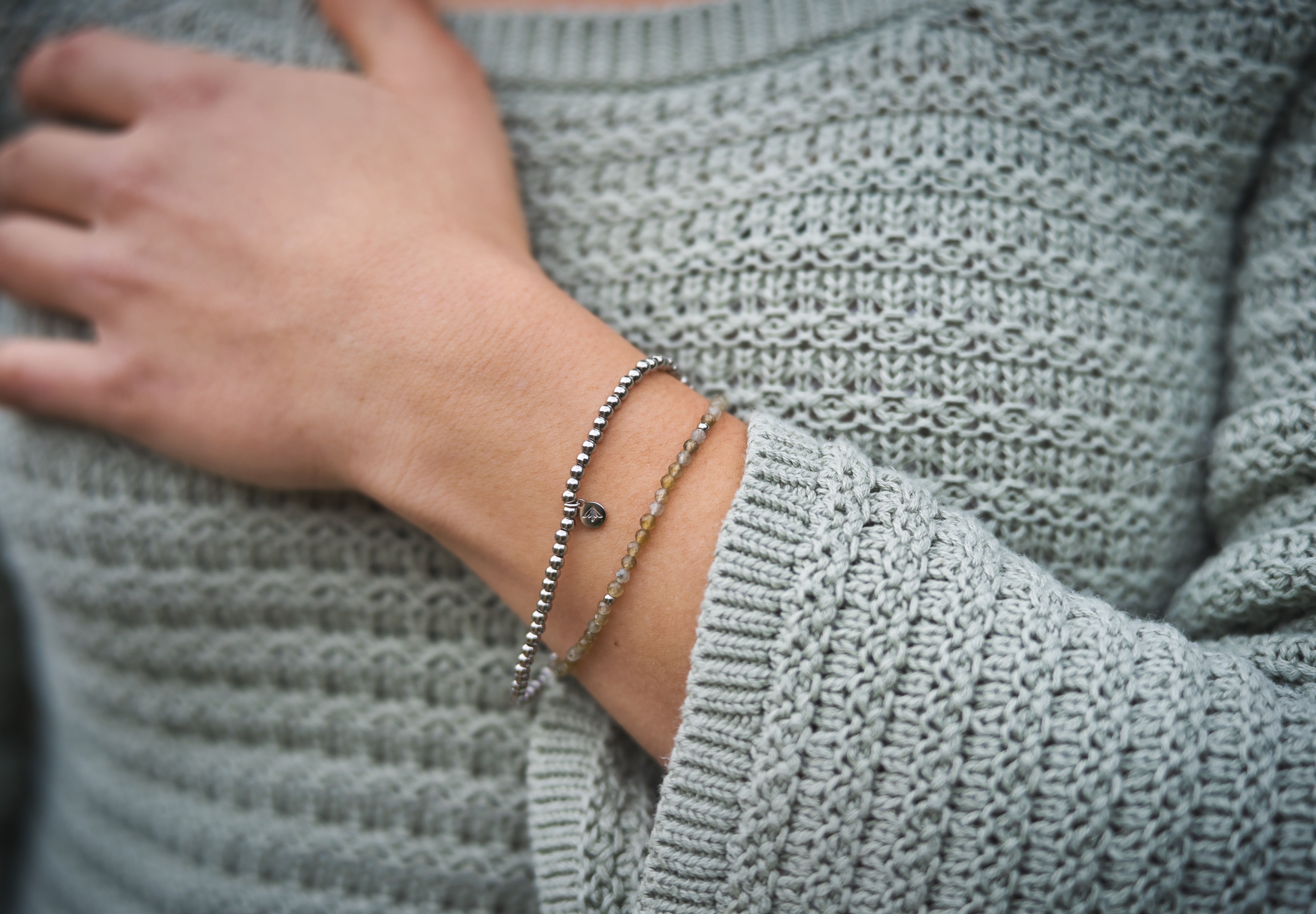 Edelstahlarmband silberfarbig