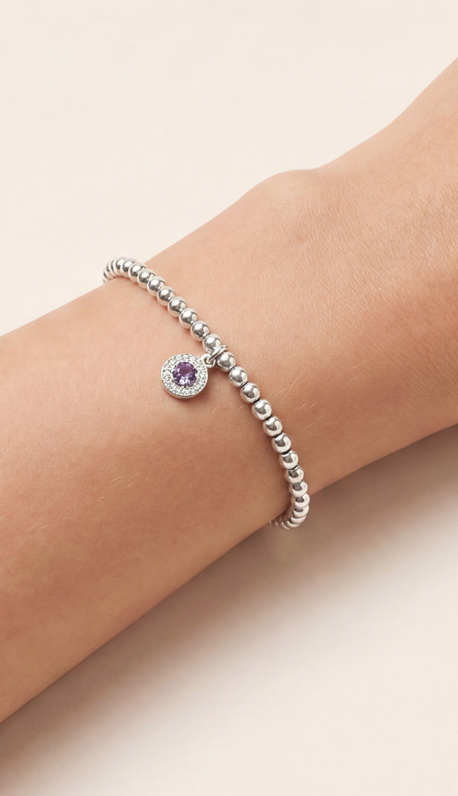 Halana Amethyst Armband Edelstahl