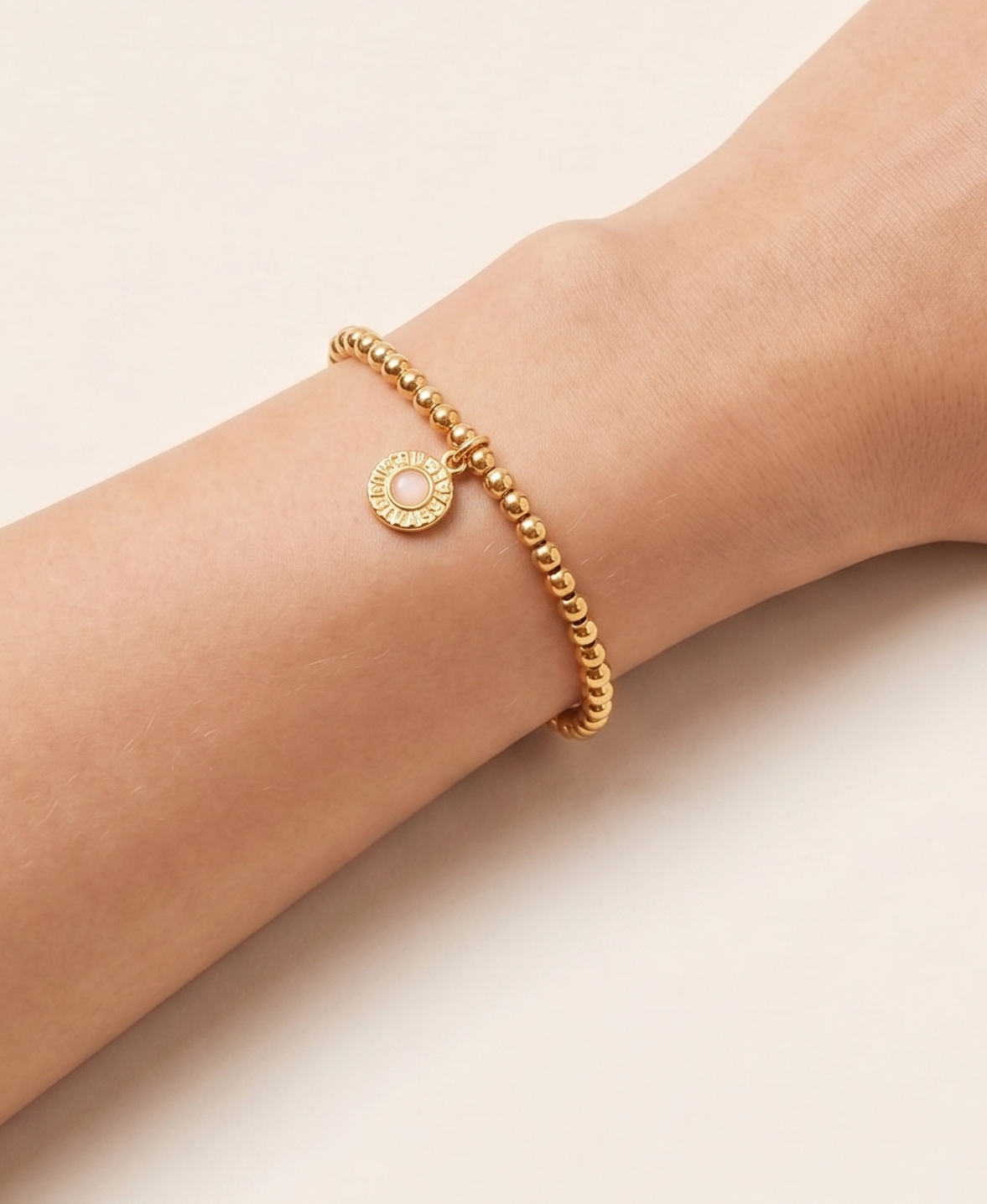 Halana Mondstein Armband Edelstahl vergoldet