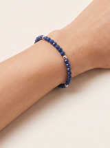 Hieno Lapislazuli Armband silberfarbig