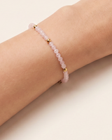 Hieno Rosenquarz Armband vergoldet