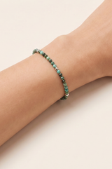 Hieno afrikanischer Türkis Armband silberfarbig