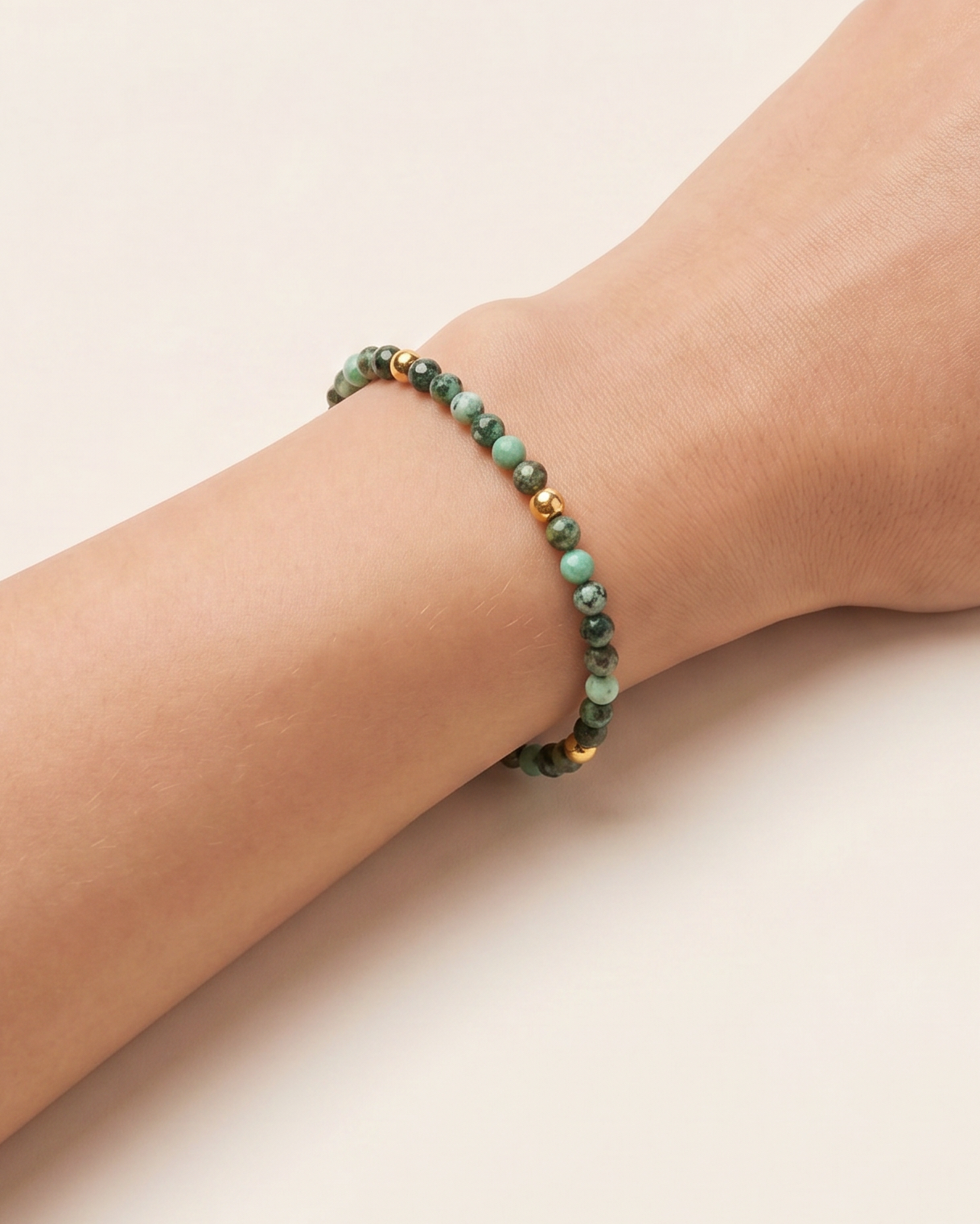Hieno afrikanischer Türkis Armband vergoldet
