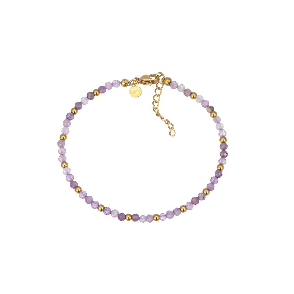 Veso Amethyst Armband Vergoldet