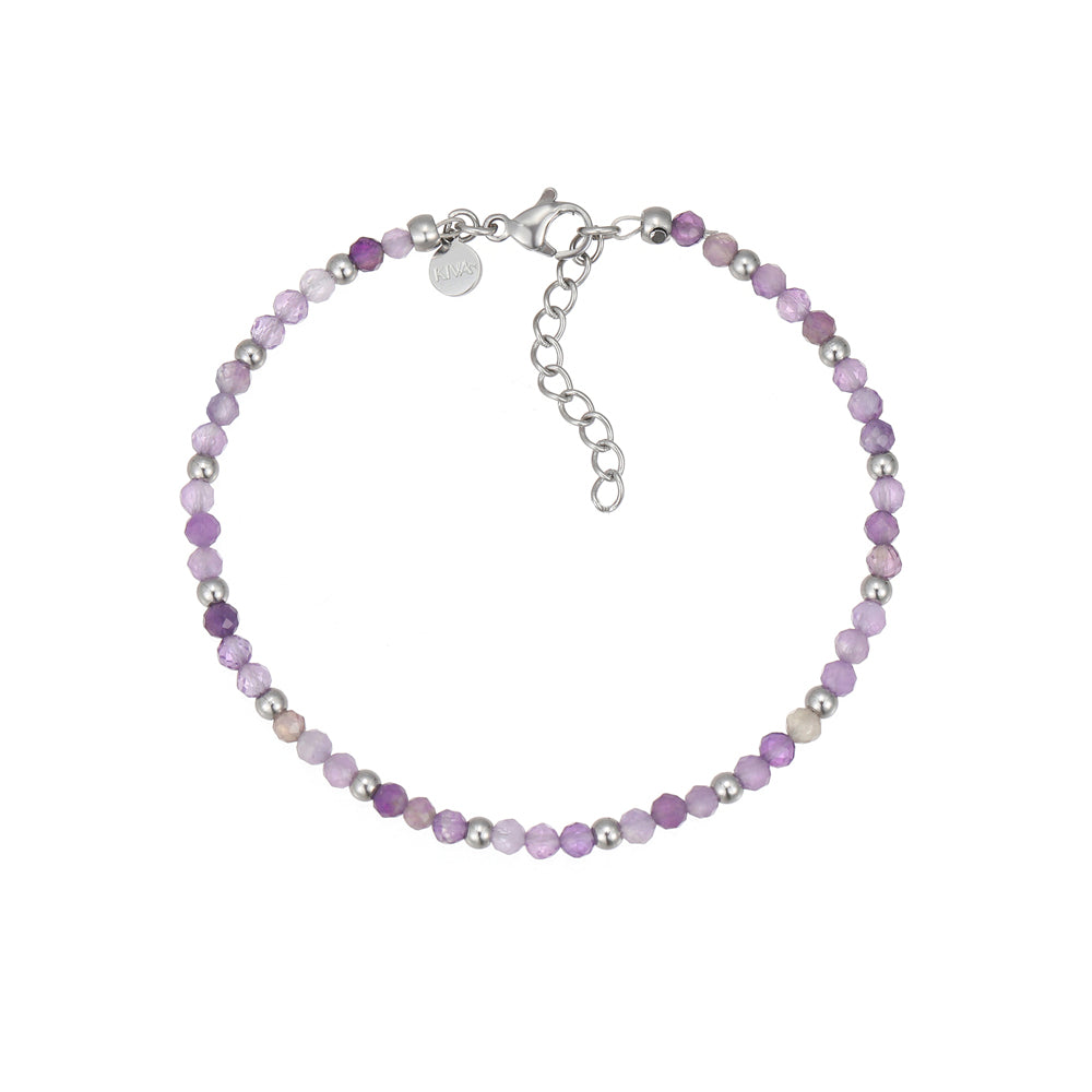 Veso Amethyst Armband Edelstahl