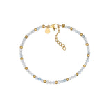 Veso Aquamarin Armband Vergoldet