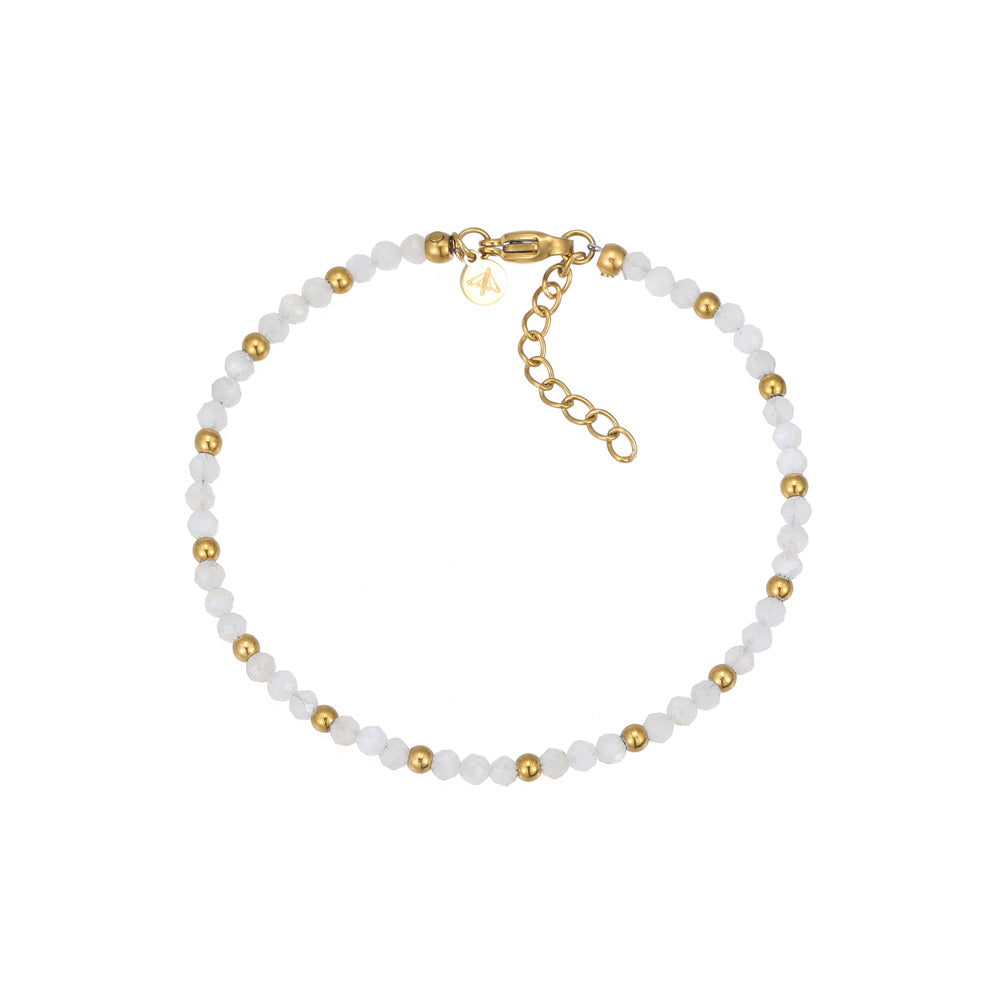 Veso Mondstein Armband Vergoldet