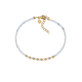 Punkto Aquamarin Armband Vergoldet