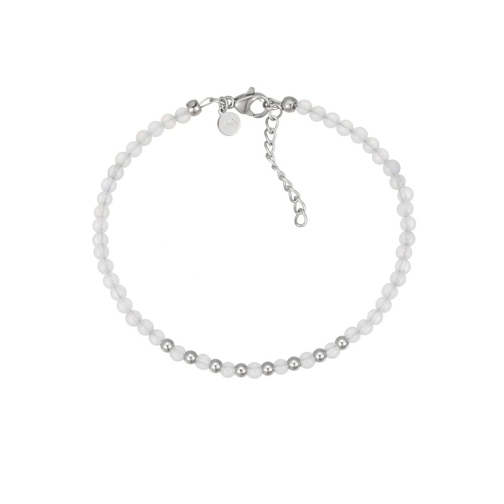 Punkto Mondstein Armband  Edelstahl