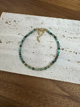 Punkto Afrikanischer Türkis Armband Vergoldet