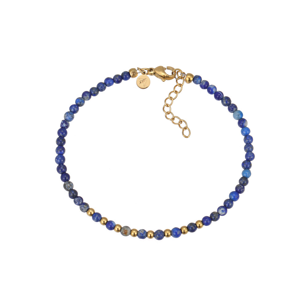 Punkto Lapislazuli Armband Vergoldet