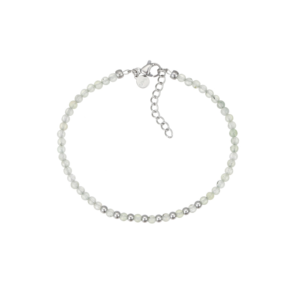 Punkto Grüner Aventurin Armband  Edelstahl