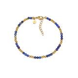 Mala Lapislazuli Armband Vergoldet