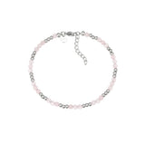 Mala Rosenquarz Armband Edelstahl