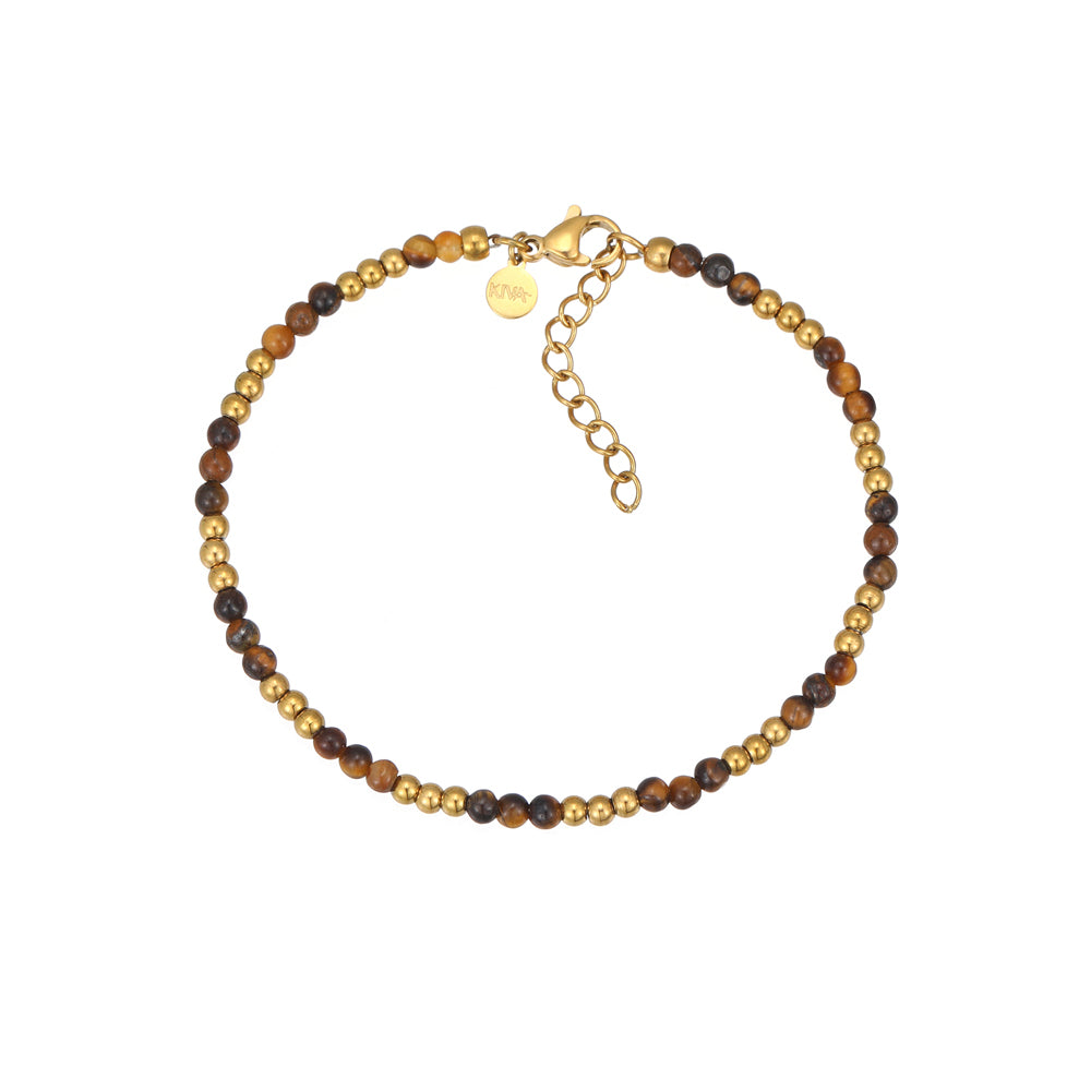 Mala Tiegerauge Armband Vergoldet
